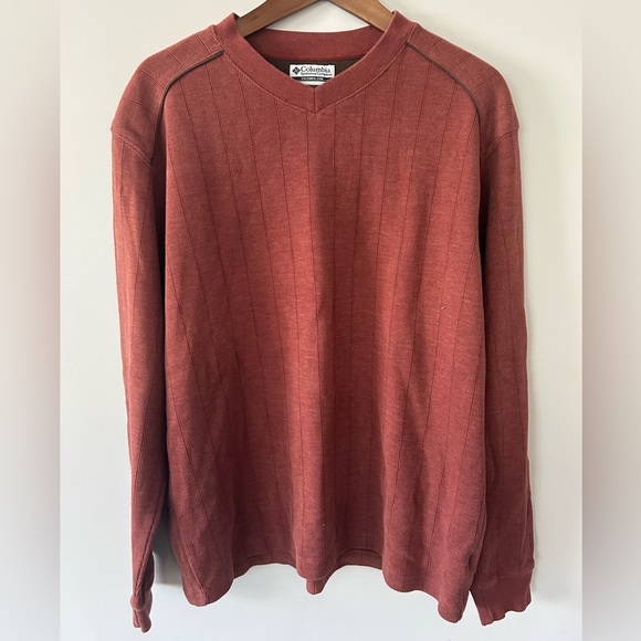 Columbia Other - Columbia Men's Preloved Brick Red Pullover, Size Large, small pull